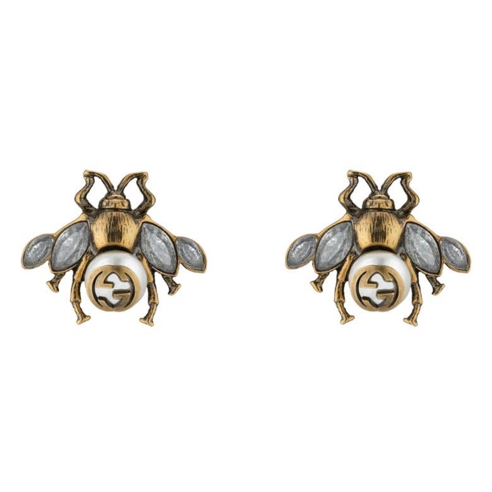 Gucci Bee earrings with Interlocking G
